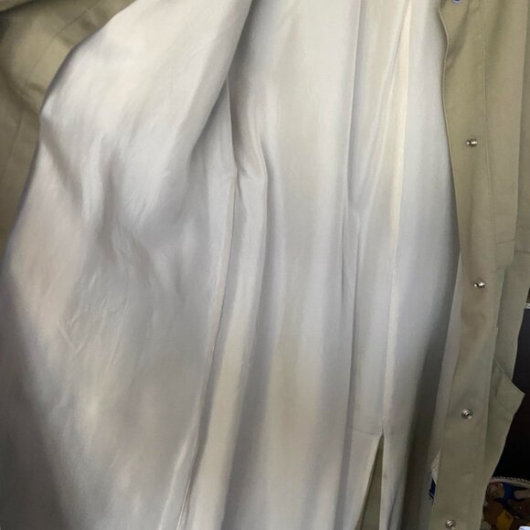 SEARS Vintage 80's Tan Longline Trench Coat Size 8 - Picture 8 of 12